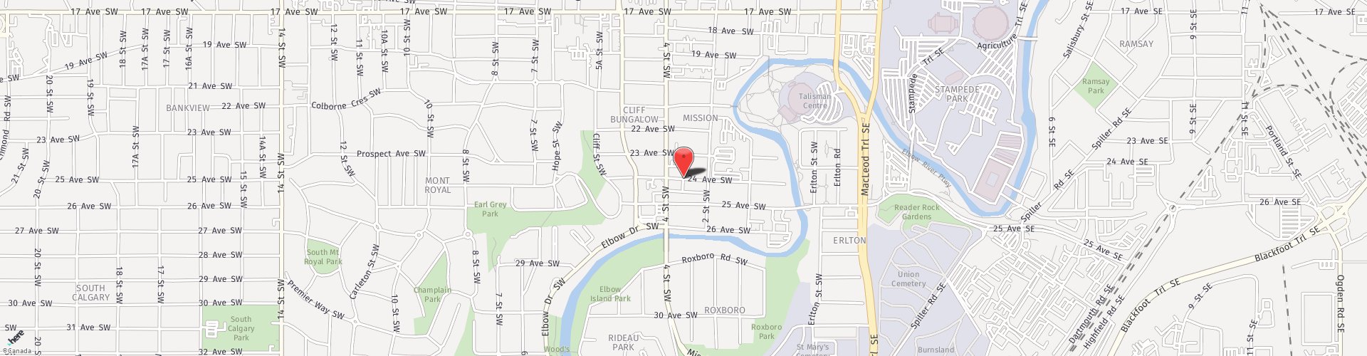 Location Map: 333 24 Ave South West Calgary, AB T2S 3E6