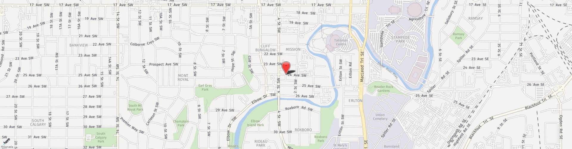 Location Map: 333 24 Ave South West Calgary, AB T2S 3E6