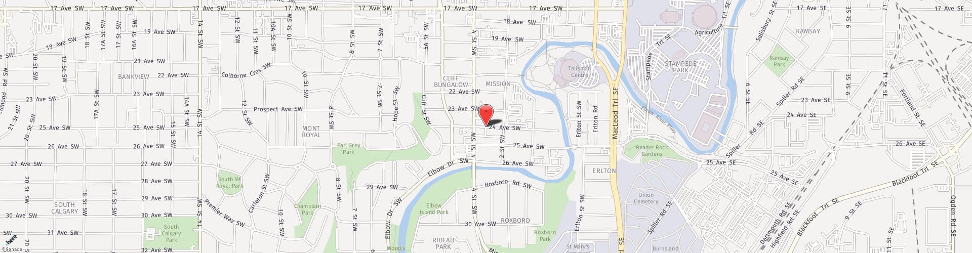 Location Map: 333 24 Ave South West Calgary, AB T2S 3E6